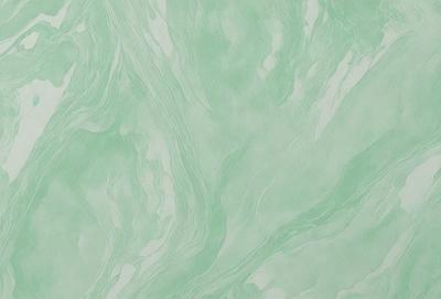 The primary subject of the image is a green marble-like surface, which appears to be a wall or a countertop. The setting is indoors, and the visual style is a close-up of the marble surface. The colors and mood of the image are predominantly green, giving it a natural and serene atmosphere.
