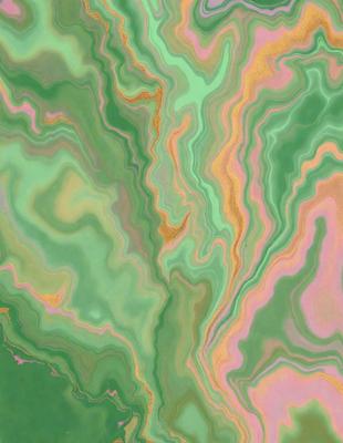 The primary subject of the image is a colorful, patterned wallpaper with a green and gold color scheme. The setting is a room with a colorful wallpaper, and the visual style is a digital art or illustration. The dominant colors and overall atmosphere are vibrant and lively, creating a visually appealing and inviting environment.