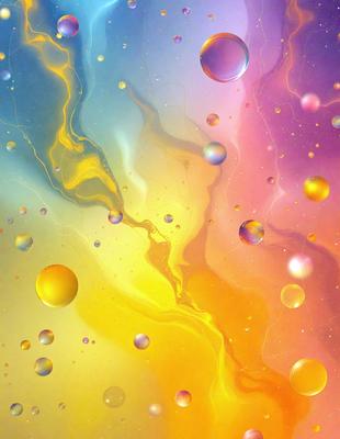 The primary subject of the image is a colorful, swirling pattern of yellow, orange, and blue colors. The setting is a background of a colorful, swirling pattern of yellow, orange, and blue colors. The visual style is digital art, illustration, or a pattern. The dominant colors and overall atmosphere are vibrant, lively, and energetic.
