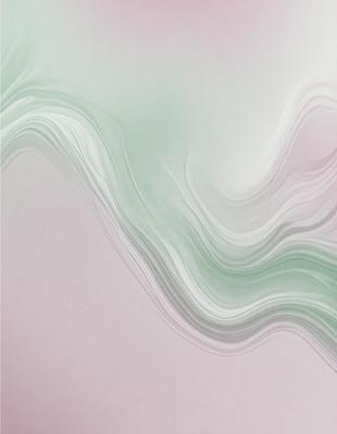 The primary subject of the image is a close-up of a green and white wave. The setting is a white background, and the visual style appears to be a digital art or illustration. The dominant colors are green and white, creating a calm and soothing atmosphere.