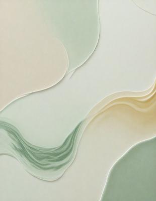 The primary subject of the image is a large, colorful painting featuring a variety of colors and patterns. The painting is displayed on a white wall, which serves as the setting and background for the artwork. The visual style of the painting is a combination of digital art and illustration, creating a unique and vibrant atmosphere. The dominant colors in the painting include green, yellow, and white, which contribute to the overall mood and aesthetic of the artwork.