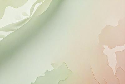 The primary subject of the image is a white and green background with a patterned texture. The setting is a white wall, and the visual style is a combination of photo and digital art. The colors and mood of the image are predominantly white and green, creating a calm and serene atmosphere.