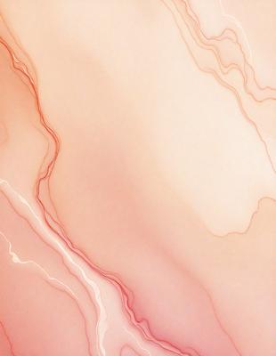 The primary subject of the image is a pink and white marbled surface, which appears to be a wall or a piece of art. The setting is a room with a pink and white color scheme. The visual style is a close-up of the marbled surface, showcasing its intricate patterns. The colors and mood of the image are predominantly pink and white, creating a warm and inviting atmosphere.
