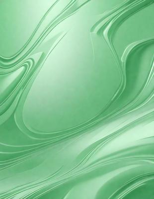 The primary subject of the image is a green, swirling, and flowing pattern. The setting is a wall, and the visual style appears to be a digital art or illustration. The dominant colors are green, and the overall atmosphere is one of movement and fluidity.