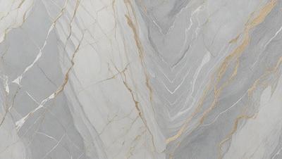 The primary subject of the image is a marble wall with a gold and white color scheme. The setting is a room with a marble floor, and the visual style is a close-up of the marble wall. The colors and mood of the image are elegant and sophisticated, with the gold and white accents adding a touch of luxury.