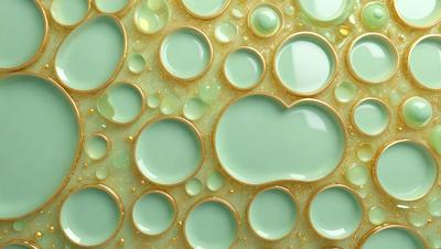 The primary subject of the image is a close-up of a green and gold surface, which appears to be a patterned wallpaper or a textured wall. The setting is indoors, with the wallpaper or wall being the main focus of the image. The visual style is a combination of photo and digital art, as the green and gold colors are vibrant and the pattern is intricate. The overall atmosphere is lively and visually appealing, with the green and gold colors creating a warm and inviting ambiance.