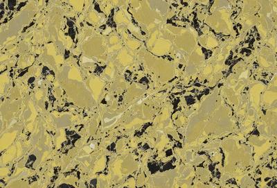 The primary subject of the image is a close-up of a yellow and black marble pattern. The setting is a black and yellow marble surface, which adds to the visual style. The colors and mood of the image are vibrant and energetic, with the yellow and black marble pattern creating a striking contrast against the black and yellow marble surface.