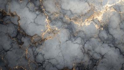 The primary subject of the image is a close-up of a marble wall with a textured, granular surface. The setting is a room with a stone wall, and the visual style is a photo. The dominant colors are grays and browns, creating a mood of natural, earthy tones.