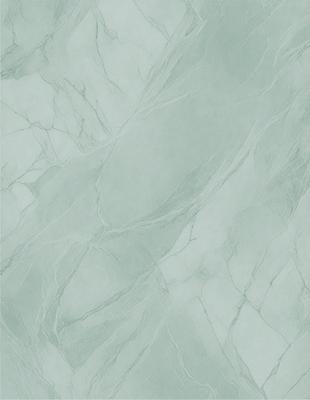 The primary subject of the image is a marble-like surface, which appears to be a wall or a countertop. The setting is a room with a green color scheme, which gives the space a calm and soothing atmosphere. The visual style of the image is a close-up of the marble-like surface, showcasing its texture and details. The colors and mood of the image are predominantly green, creating a serene and relaxing environment.