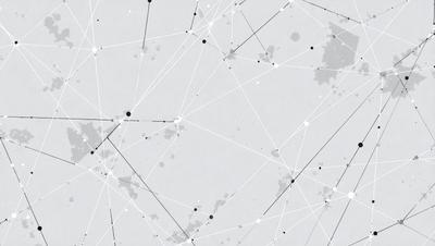 The primary subject of the image is a large, intricate network of lines and dots, which creates a visually striking pattern. The setting is a white background, which provides a clean and minimalist appearance. The visual style is a combination of digital art and illustration, as the lines and dots are carefully crafted to create a complex and detailed design. The colors and mood of the image are predominantly black and white, giving it a modern and sophisticated feel.