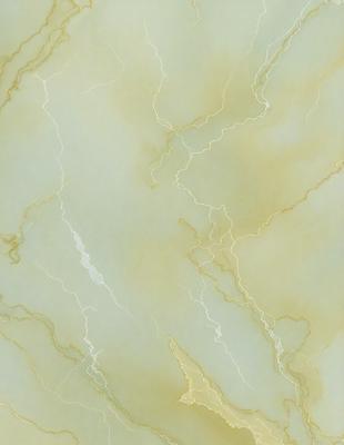 The primary subject of the image is a yellow and white marble wall. The setting is a room with a yellow and white marble wall, which serves as the background. The visual style is a painting, and the colors and mood are warm and inviting.