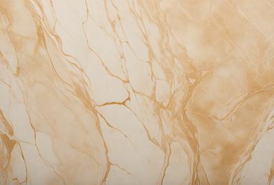 The primary subject of the image is a marble wall with a brown and white color scheme. The setting is a room with a marble floor, and the visual style is a close-up of the marble wall. The colors and mood of the image are warm and elegant, with the marble wall and floor creating a luxurious and sophisticated atmosphere.