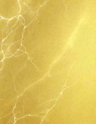 The primary subject of the image is a yellow wall with a pattern of light and dark streaks. The setting is a room with a yellow wall, and the visual style is a close-up of the wall. The colors and mood of the image are predominantly yellow, creating a warm and inviting atmosphere.