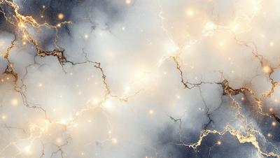 The primary subject of the image is a bright, colorful, and abstract background featuring a cloudy sky with a yellowish hue. The setting is a dark, starry night, creating a contrast between the bright background and the darker surroundings. The visual style is a combination of digital art and illustration, with the background resembling a painting or a digital artwork. The colors and mood of the image are vibrant and lively, with the yellowish hue adding warmth and energy to the scene