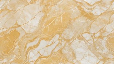 The primary subject of the image is a marble surface with a gold-colored pattern. The setting is a room with a white background. The visual style is a close-up of the marble surface, showcasing its intricate design. The colors and mood of the image are warm and elegant, with the gold pattern and white background creating a luxurious and sophisticated atmosphere.