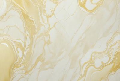 The primary subject of the image is a marble wall with a gold and white color scheme. The setting is a room with a white background, which contrasts with the gold and white marble. The visual style is a close-up of the marble wall, showcasing its intricate patterns and textures. The colors and mood of the image are warm and elegant, creating a luxurious and sophisticated atmosphere.