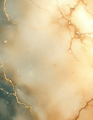 The primary subject of the image is a marble surface with a yellowish tint. The setting is a room with a blue background. The visual style is a photo, and the colors and mood are warm and inviting.