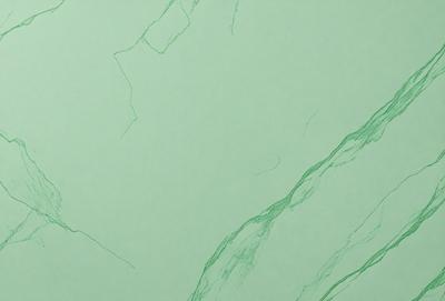The primary subject of the image is a green marble wall. The setting is a rocky surface, and the visual style is a photo. The colors and mood of the image are predominantly green, giving it a natural and serene atmosphere.