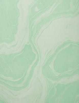 The primary subject of the image is a green and white patterned wallpaper. The setting is a room with a green and white wallpapered wall. The visual style is a patterned wallpaper, which gives the room a unique and artistic atmosphere. The dominant colors are green and white, creating a calming and soothing environment.