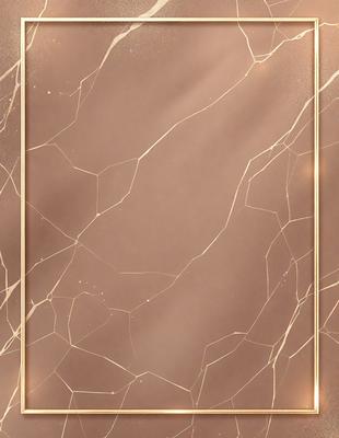 The primary subject of the image is a marble wall with a gold-colored border. The setting is a room with a brown and gold color scheme. The visual style is a combination of a photo and digital art, creating a unique and elegant appearance. The dominant colors are brown and gold, giving the room a warm and luxurious atmosphere.