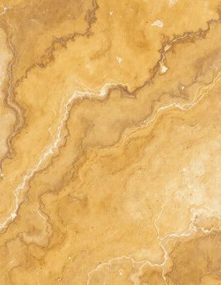 The primary subject of the image is a close-up of a marble tile with a yellow and brown color scheme. The setting is a wall, and the visual style is a photo. The colors and mood of the image are warm and inviting, with the yellow and brown tones creating a sense of natural beauty.