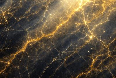 The primary subject of the image is a close-up of a galaxy, which is a digital artwork. The setting is a dark background, and the visual style is a detailed and intricate representation of the galaxy. The colors and mood of the image are predominantly dark and mysterious, with the galaxy being the main focus and source of interest.
