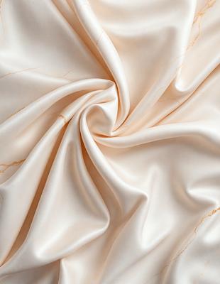The primary subject of the image is a piece of fabric, which is the main object, scene, or focus of the image. The setting/background consists of a white background, and the visual style is a close-up of the fabric. The colors and mood of the image are predominantly white, giving it a clean and elegant appearance.