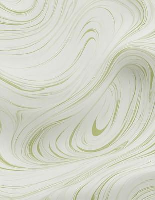 The primary subject of the image is a white and green swirling pattern, which appears to be a digital art or illustration. The setting is a white wall, and the visual style is a combination of digital art and illustration. The dominant colors are white and green, creating a calming and soothing atmosphere.