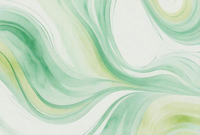 The primary subject of the image is a green and yellow flowing pattern, which appears to be a digital art or illustration. The setting is a white background, and the visual style suggests a modern and artistic approach. The dominant colors in the image are green and yellow, creating a lively and vibrant atmosphere.