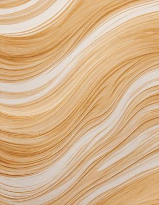 The primary subject of the image is a large, curved, and wavy piece of wood, possibly a piece of art or a decorative element. The setting is a white wall, which serves as a contrasting background for the wooden piece. The visual style appears to be a combination of a photo and a digital art or illustration, as the wooden piece has a textured and curved appearance. The colors and mood of the image are predominantly white and neutral, with the wooden piece adding a touch of warmth and natural