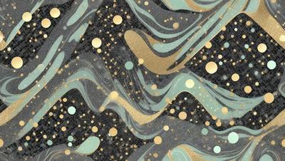 The primary subject of the image is a blue and gold swirling pattern, which appears to be a digital art or illustration. The setting is a black and white background, which contrasts with the vibrant colors of the swirling pattern. The visual style suggests that the image is a creative and artistic representation of a swirling design. The dominant colors are blue and gold, giving the image a sense of depth and richness.