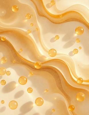 The primary subject of the image is a close-up of a patterned surface, which appears to be a combination of a yellow and white background. The setting is a creamy, textured surface with a pattern of bubbles, giving it a unique and visually appealing appearance. The visual style of the image is a close-up, which emphasizes the intricate details of the pattern. The colors and mood of the image are predominantly warm and inviting, with the yellow and white colors creating a sense of fresh