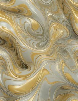 The primary subject of the image is a patterned surface, which appears to be a combination of gold and silver colors. The setting is a close-up view of the pattern, showcasing its intricate details. The visual style of the image is a blend of photo and digital art, creating a unique and eye-catching design. The dominant colors in the image are gold and silver, giving it a luxurious and elegant appearance.
