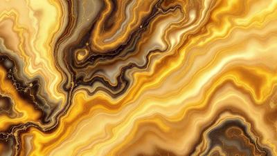 The primary subject of the image is a close-up of a marble slab with a yellow and brown color palette. The setting is a natural environment, possibly a rock formation or a stone wall. The visual style is a realistic representation of the marble slab, showcasing its unique texture and color patterns. The colors and mood of the image are warm and earthy, evoking a sense of natural beauty and craftsmanship.