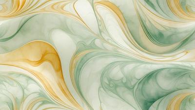 The primary subject of the image is a swirling, colorful pattern that resembles a painting or a digital artwork. The setting is a white background, which provides a clean and uncluttered look to the artwork. The visual style is a combination of photo and digital art, creating a unique and eye-catching design. The colors and mood of the image are vibrant and lively, with a mix of green, yellow, and orange hues that evoke a sense of energy and movement.
