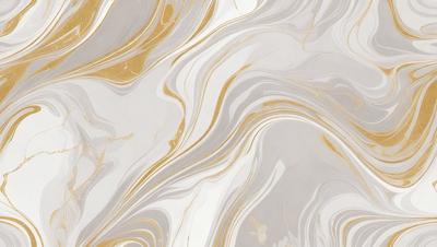 The primary subject of the image is a white and gold marble-like patterned wallpaper. The setting is a room with a white and gold marble-like patterned wallpaper. The visual style is a patterned wallpaper, which gives the room a luxurious and elegant atmosphere. The colors and mood are predominantly white and gold, creating a sophisticated and refined ambiance.