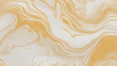 The primary subject of the image is a patterned wallpaper with a gold and white color scheme. The setting is a room with a wall covered in this patterned wallpaper. The visual style is a close-up of the wallpaper, showcasing its intricate design. The colors and mood of the image are warm and inviting, with the gold and white colors creating a sense of luxury and elegance.