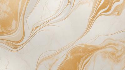 The primary subject of the image is a marble wall with a gold and white color scheme. The setting is a room with a white background, and the visual style is a close-up of the marble wall. The colors and mood of the image are warm and elegant, with the gold and white tones creating a luxurious and sophisticated atmosphere.