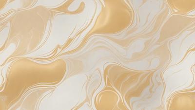 The primary subject of the image is a patterned wallpaper with a gold and white color scheme. The setting is a room with a wall adorned with this unique design. The visual style is a combination of digital art and illustration, creating a modern and sophisticated appearance. The dominant colors are gold and white, giving the wallpaper a luxurious and elegant feel.