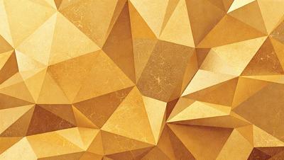 The primary subject of the image is a gold-colored geometric pattern, which is the main focus of the image. The setting is a gold-colored wall, and the visual style is a close-up of the pattern. The colors and mood of the image are warm and inviting, with the gold color evoking a sense of luxury and sophistication.