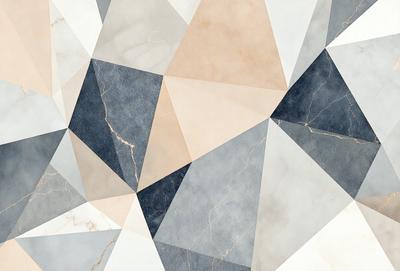 The primary subject of the image is a patterned tile with a blue and white color scheme. The setting is a room with a marble surface, which adds to the overall atmosphere. The visual style of the image is a combination of digital art and illustration, creating a unique and eye-catching design. The colors and mood of the image are predominantly blue and white, giving it a clean and modern appearance.