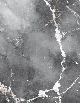 The image features a marble surface with a pattern of white and grey tiles. The marble surface is the primary subject, and it appears to be a natural stone material. The setting is a room with a grey and white color scheme, which creates a calm and sophisticated atmosphere. The visual style is a close-up of the marble surface, showcasing the intricate patterns and textures of the stone.
