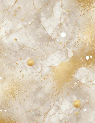 The primary subject of the image is a marble-like surface with gold and white colors. The setting is a white marble wall with gold specks, giving it a luxurious and elegant appearance. The visual style is a combination of digital art and illustration, creating a unique and artistic representation of the marble wall. The colors and mood of the image are predominantly gold and white, evoking a sense of sophistication and elegance.