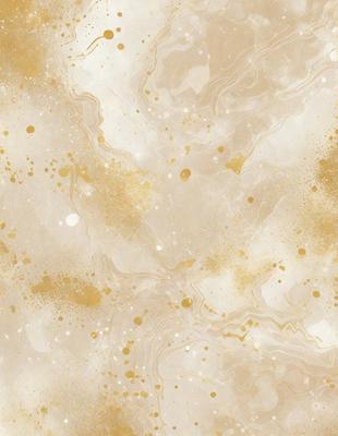 The primary subject of the image is a white marble wall with a gold-colored pattern. The setting is a room with a white marble floor. The visual style is a combination of a photo and digital art, creating a unique and intricate design. The dominant colors are white and gold, giving the room a luxurious and elegant atmosphere.