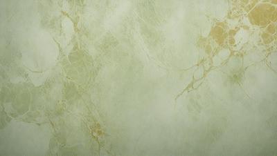 The primary subject of the image is a green wall with a pattern of yellow and green swirls. The setting is a room with a green wall, and the visual style is a painting or drawing. The colors and mood of the image are predominantly green and yellow, creating a warm and inviting atmosphere.