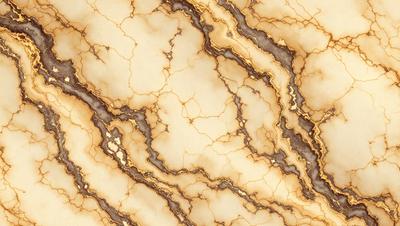 The primary subject of the image is a marble-like surface with a gold-colored pattern. The setting is a room with a marble wall, and the visual style appears to be a combination of a photo and a drawing. The colors and mood of the image are warm and inviting, with the gold pattern adding a touch of luxury and sophistication.
