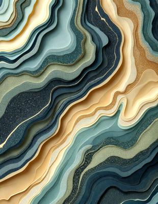 The primary subject of the image is a close-up of a colorful, textured wallpaper. The setting is a room with a wall covered in the wallpaper. The visual style is a combination of a photo and digital art, creating a unique and intricate design. The dominant colors in the image are blue, green, and yellow, giving the wallpaper a vibrant and lively appearance. The overall atmosphere of the image is one of creativity and artistic expression.