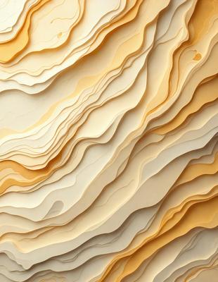 The primary subject of the image is a large, textured wall made of paper. The setting is a room with a yellowish hue, giving the space a warm and inviting atmosphere. The visual style is a combination of digital art and illustration, as the paper appears to be digitally manipulated to create the unique texture and design. The dominant colors are yellow and white, with the yellow paper creating a striking contrast against the white background.