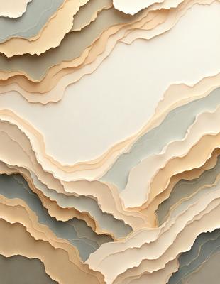 The primary subject of the image is a large, textured wall with a variety of colors and patterns. The setting is a room with a white background, which contrasts with the vibrant colors and patterns on the wall. The visual style is a combination of digital art and illustration, creating a unique and eye-catching design. The dominant colors are a mix of grays, browns, and creams, giving the wall a warm and inviting atmosphere.