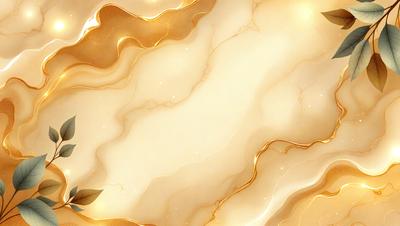 The primary subject of the image is a marble-like surface with a gold-like texture. The setting is a white background, which contrasts with the gold-like surface. The visual style is a digital art or illustration, creating a unique and eye-catching design. The colors and mood of the image are predominantly gold and white, giving it a luxurious and elegant appearance.